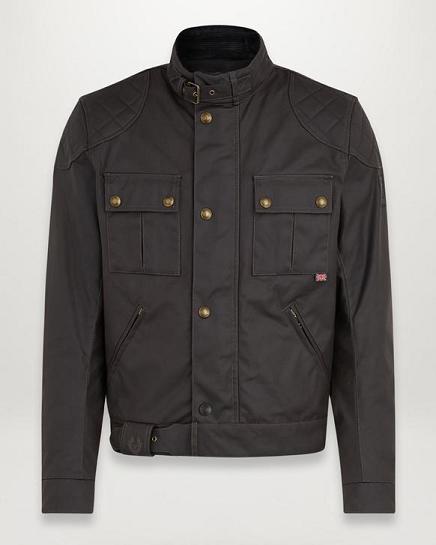 Blouson Moto Belstaff Homme Brooklands Taupe Cirée France IS7908326